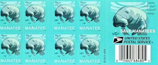 USPS Save Manatees Forever First Class Postage Stamps