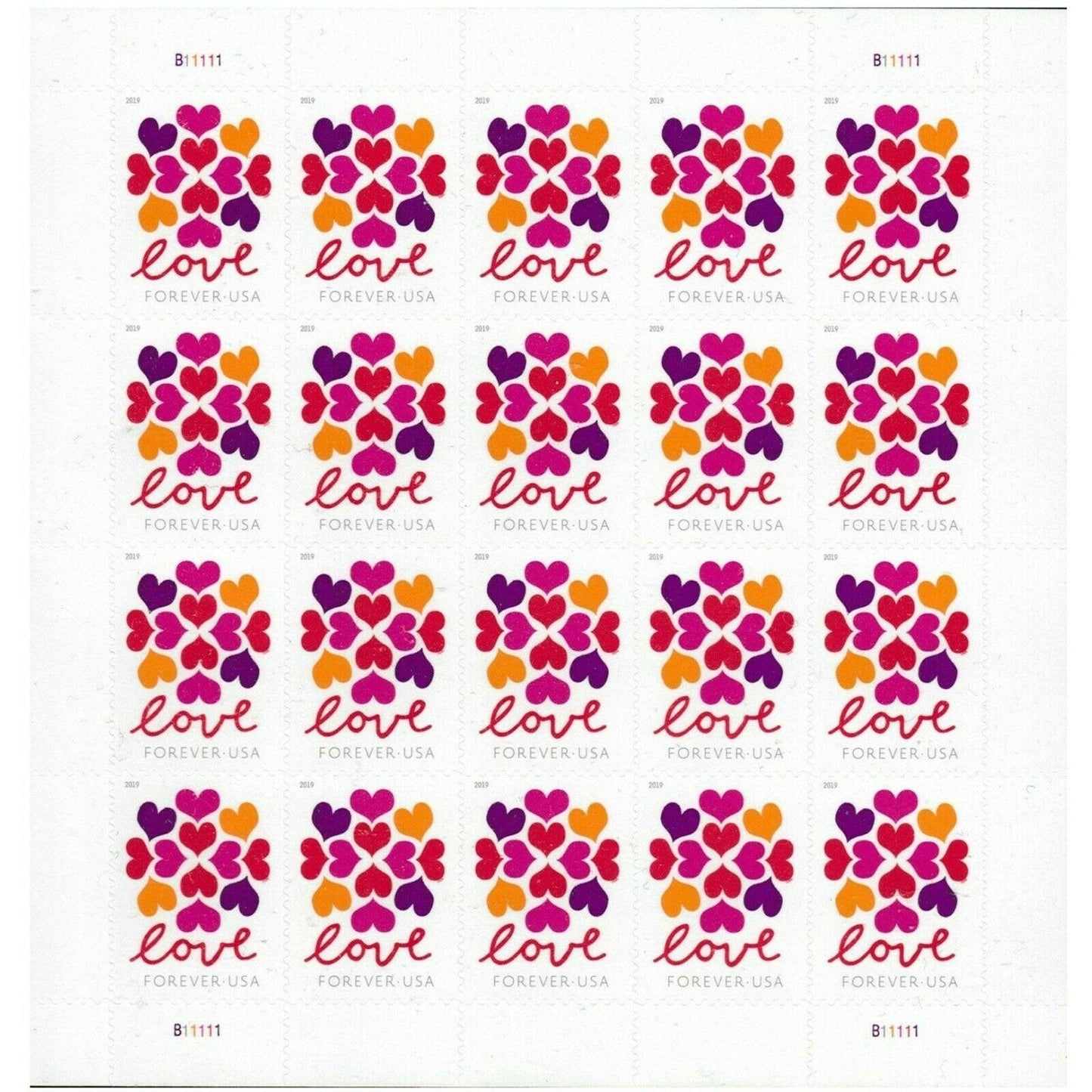 Love Hearts Blossom Forever Postage Stamps